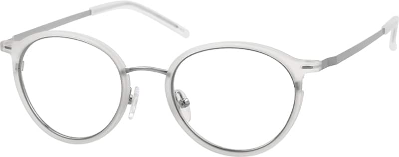 Angle view of Round Glasses 7810623 in Translucent
