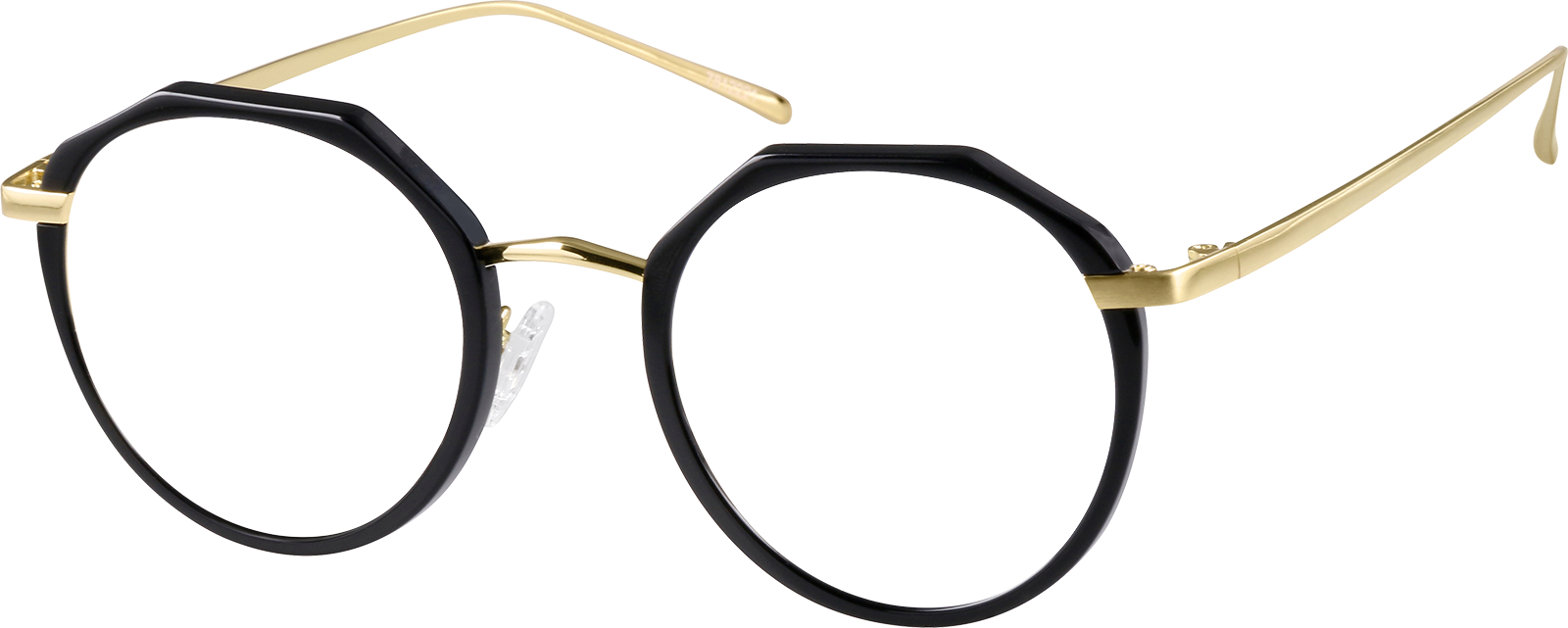 Angle view of Round Glasses 7812221 in Black