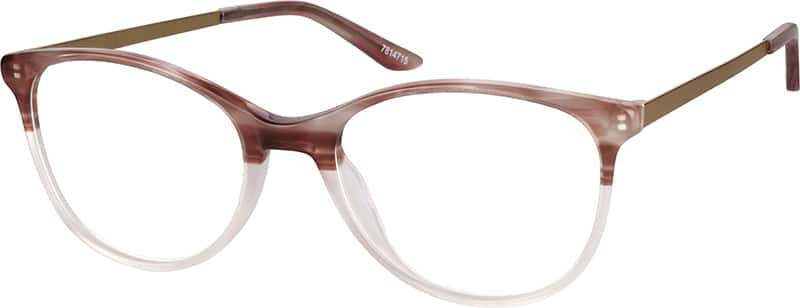Angle view of Oval Glasses 7814715 in Brown