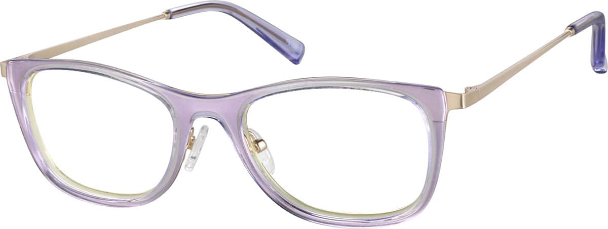 Angle view of Rectangle Glasses 7815617 in Purple