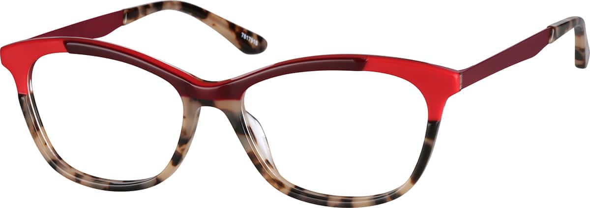 Angle view of Cat-Eye Glasses 7817918 in Tortoiseshell