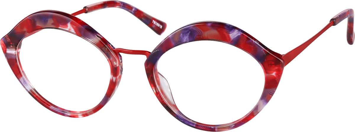Angle view of Lip-Shaped Glasses 7818918 in Ruby