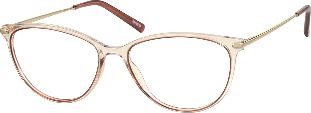 Angle view of Oval Glasses 7819519 in Blush