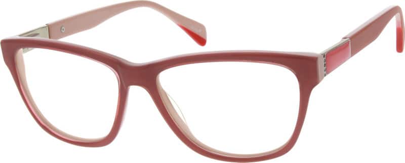 Angle view of Square Glasses 782019 in Pink