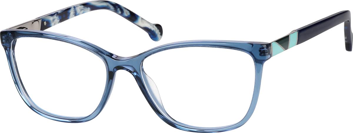 Angle view of Anteojos rectangulares 7820216 in Azul