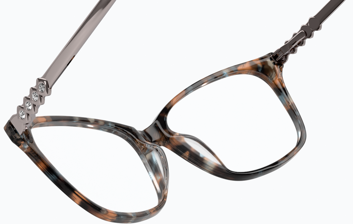 See-through view of Square Glasses 7821215 in Brown