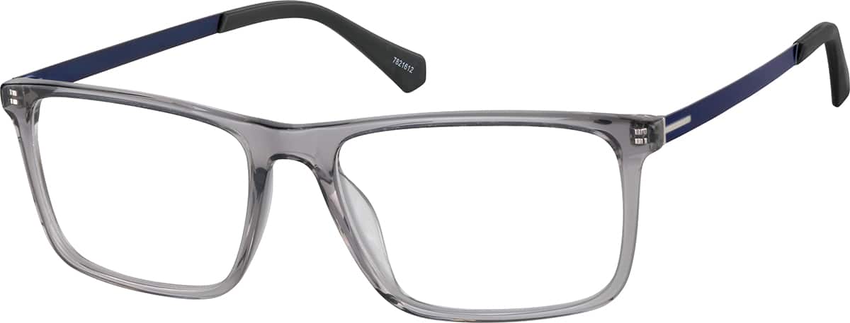 Angle view of Anteojos rectangulares 7821612 in Humo