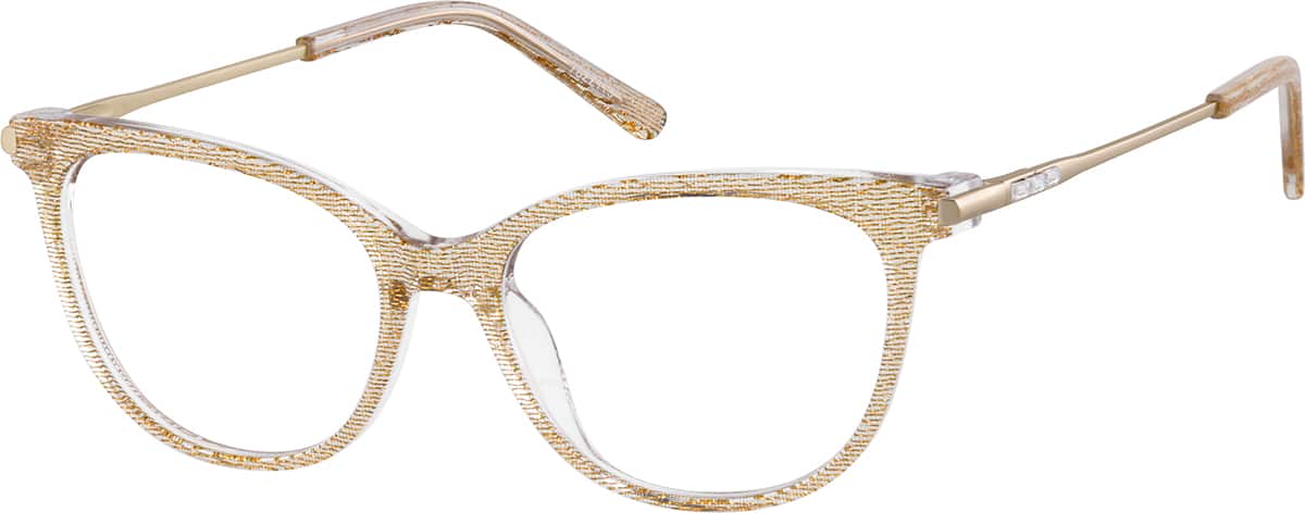 Angle view of Square Glasses 7822115 in Goldie