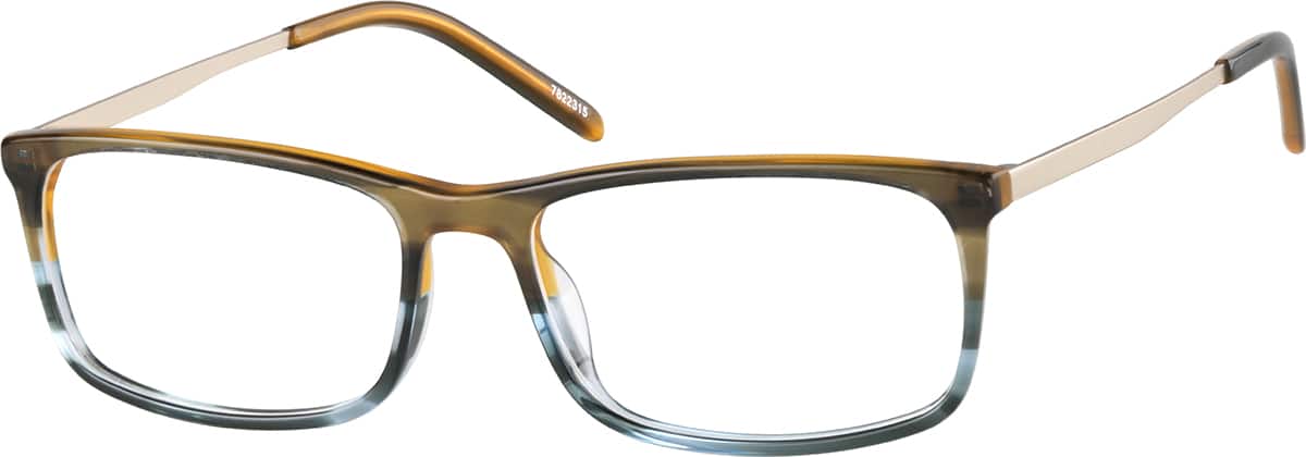 Angle view of Rectangle Glasses 7822315 in Earth