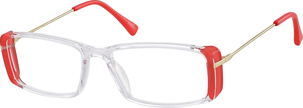 Angle view of Rectangle Glasses 7825623 in Clear