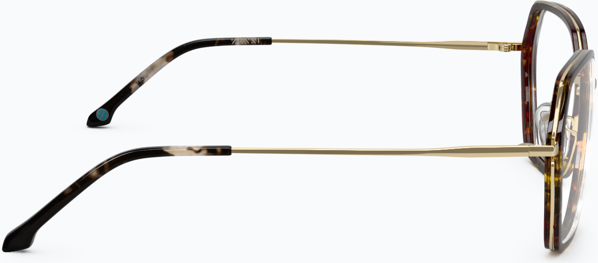 Side view of Geometric Glasses 7828725 in Tortoiseshell