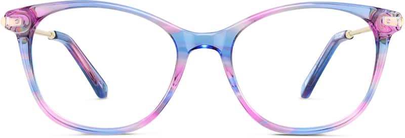 Pink/Blue Kids' Square Glasses