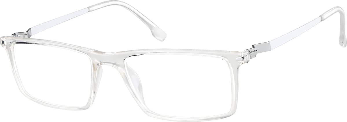 Angle view of Rectangle Glasses 7830523 in Translucent