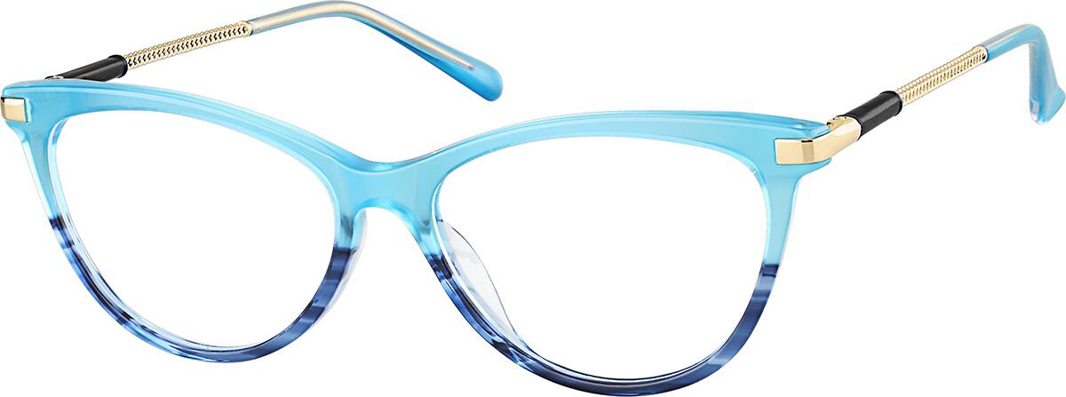 Angle view of Gafas estilo ojo de gato 7830716 in Azul