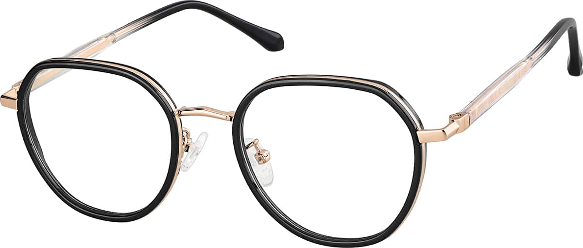 Angle view of Round Glasses 7832821 in Black