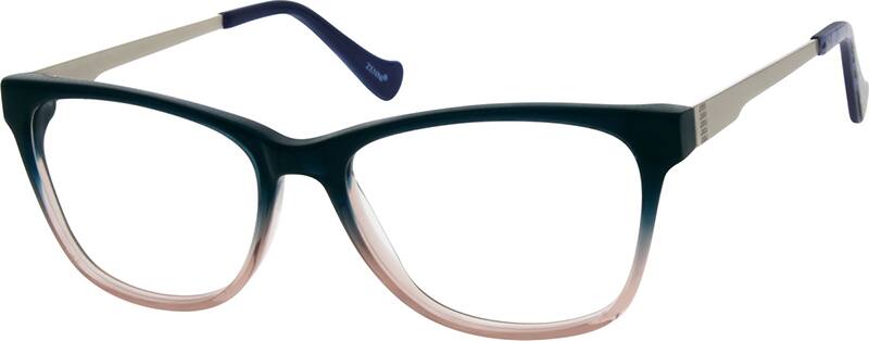 Angle view of Square Glasses 783316 in Blue