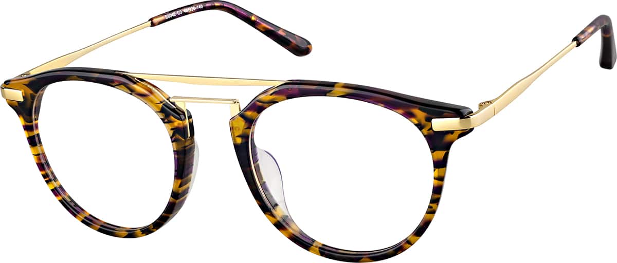 Angle view of Round Glasses 7833239 in Animal