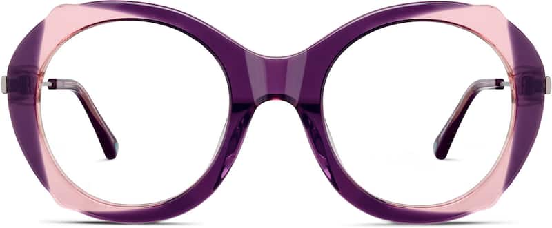 Purple Premium Round Glasses