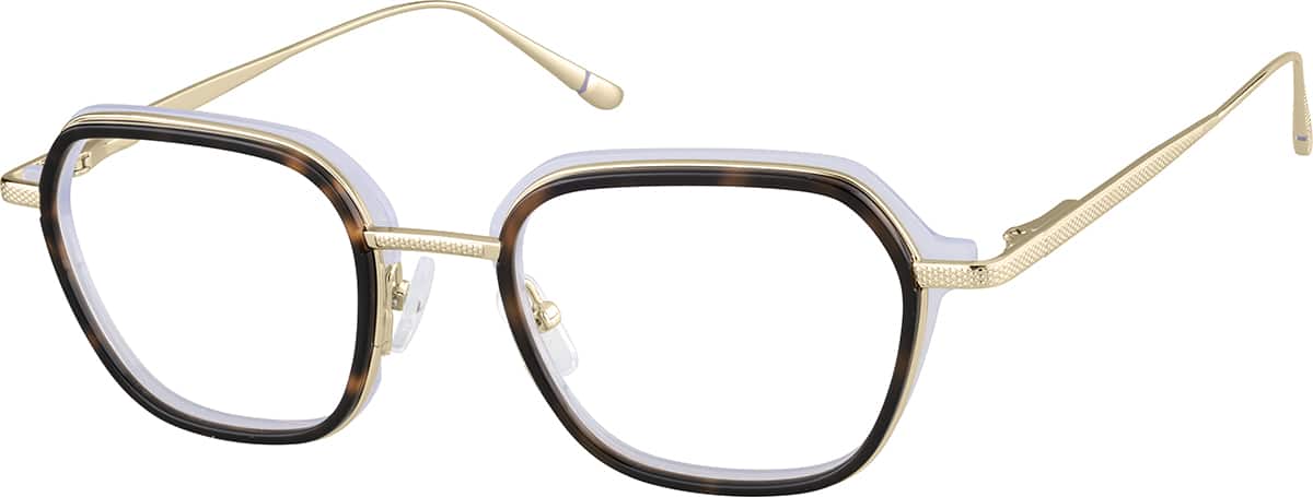 Angle view of Geometric Glasses 7834225 in Tortoiseshell