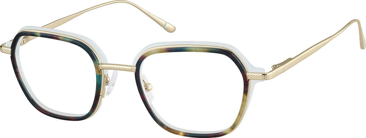 Angle view of Geometric Glasses 7834239 in Marble