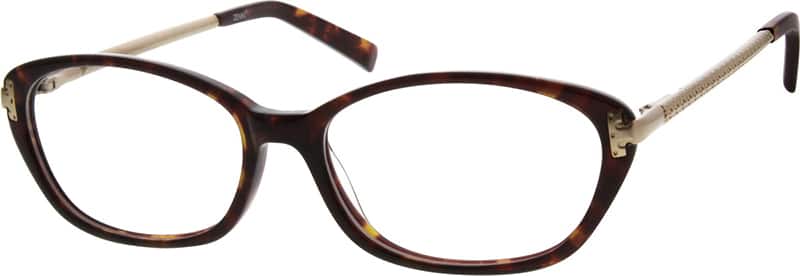 Angle view of Oval Glasses 783425 in Tortoiseshell