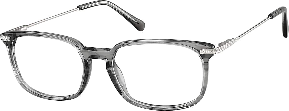 Angle view of Rectangle Glasses 7834812 in Gray