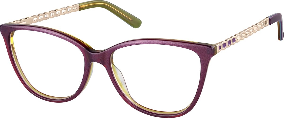 Angle view of Gafas estilo ojo de gato 7835717 in Violeta