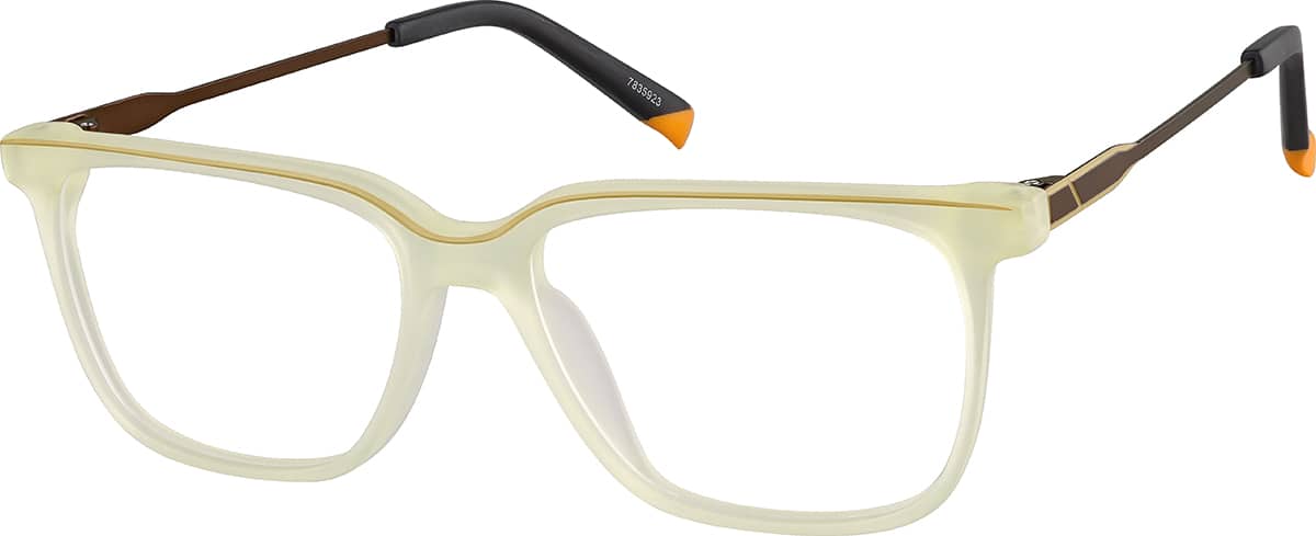 Angle view of Rectangle Glasses 7835923 in Clear