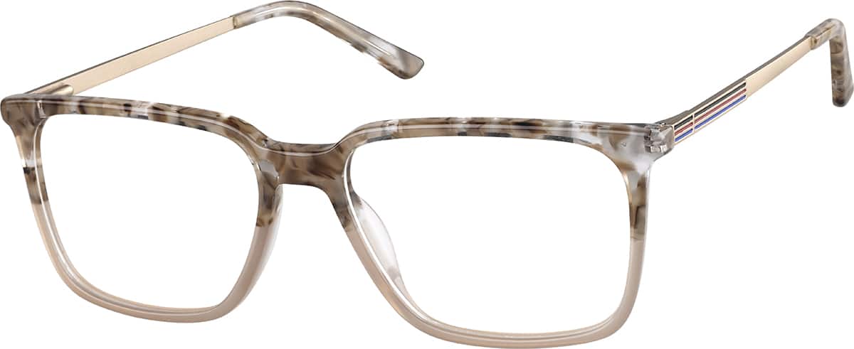 Angle view of Rectangle Glasses 7836039 in Marble