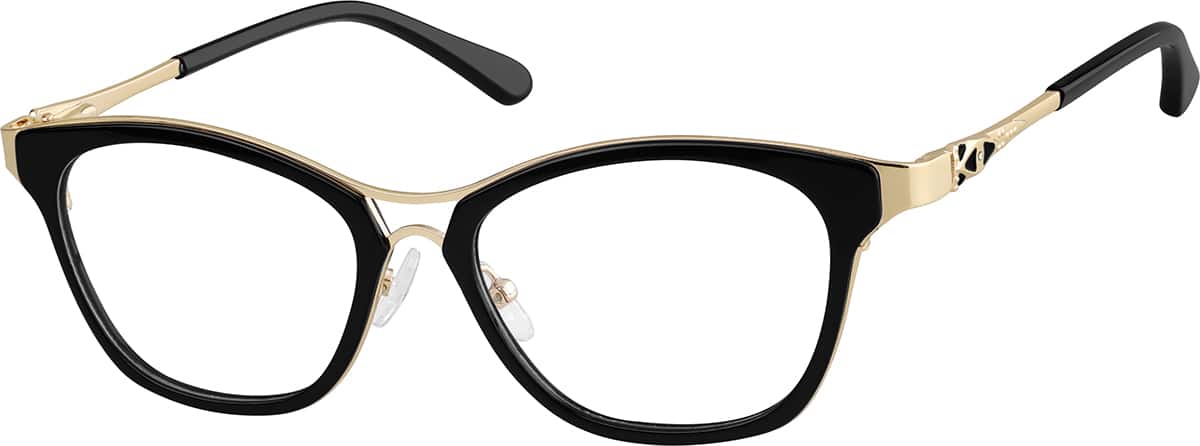 Angle view of Cat-Eye Glasses 7836321 in Black