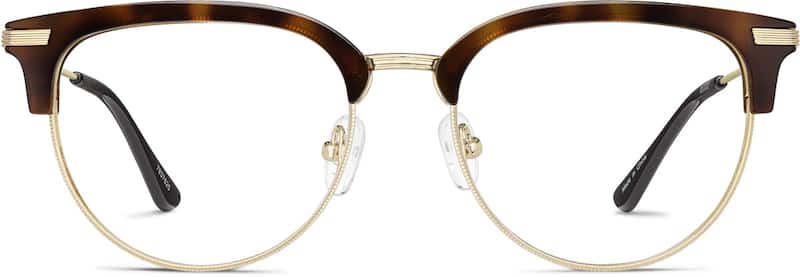 Tortoiseshell/Gold Browline Glasses