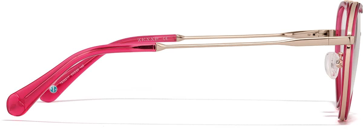 Side view of Heart-Shaped Glasses 7839217 in Pink/Red