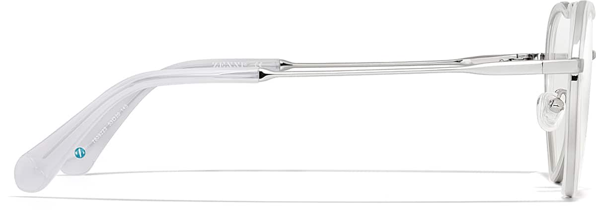 Side view of Heart-Shaped Glasses 7839223 in Clear