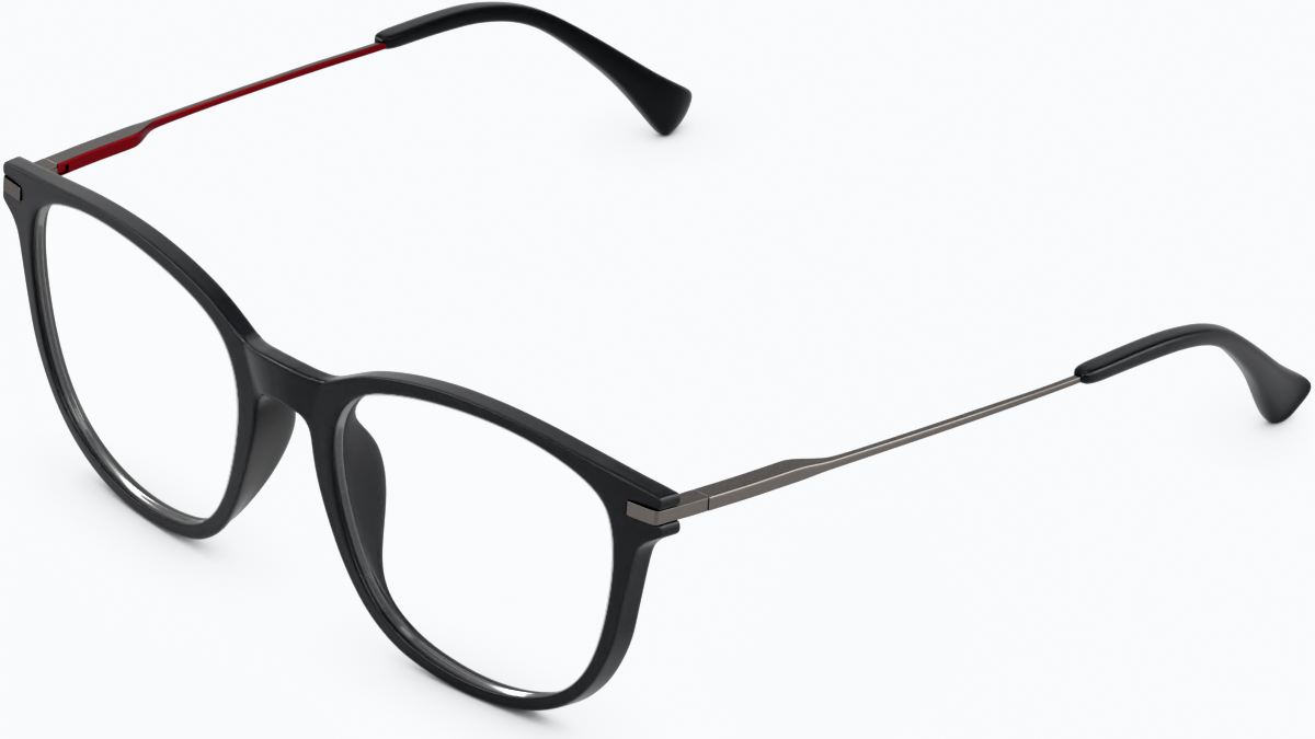 Angle view of Square Glasses 7839621 in Black