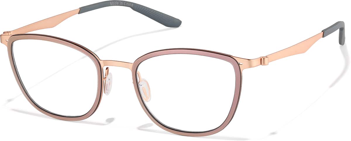 Angle view of Rectangle Glasses 7842517 in Purple