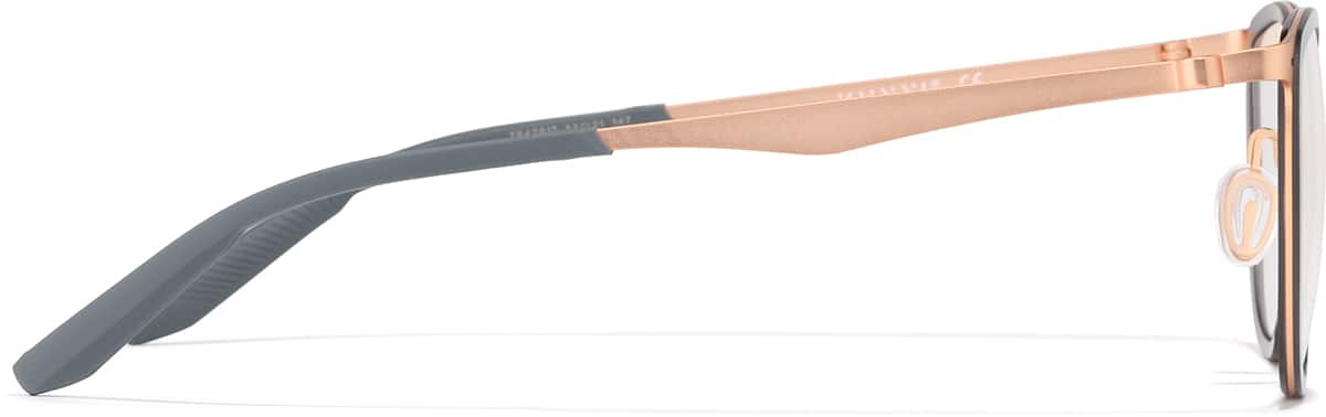 Side view of Rectangle Glasses 7842517 in Purple