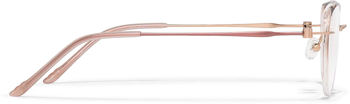 Side view of Lightweight Cat-eye Glasses 7842815 in Champagne