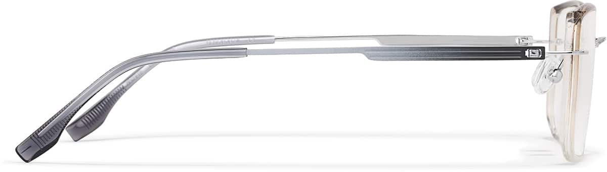 Side view of Lightweight Rectangle Eyeglasses 7842915 in Taupe