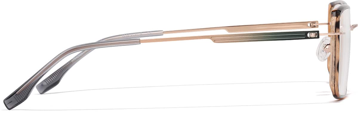Side view of Lightweight Rectangle Eyeglasses 7842925 in Tortoiseshell