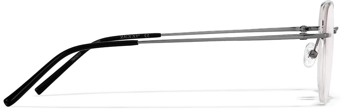 Side view of Lightweight Geometric Eyeglasses 7843017 in Gunmetal