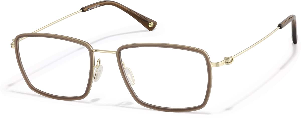 Angle view of Featherlite Rectangle Mixed Material 7843115 in Espresso