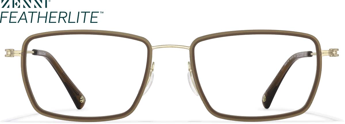 Front view of Featherlite Rectangle Mixed Material 7843115 in Espresso