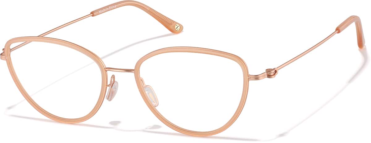 Angle view of Cat-eye Glasses 7843219 in Blush