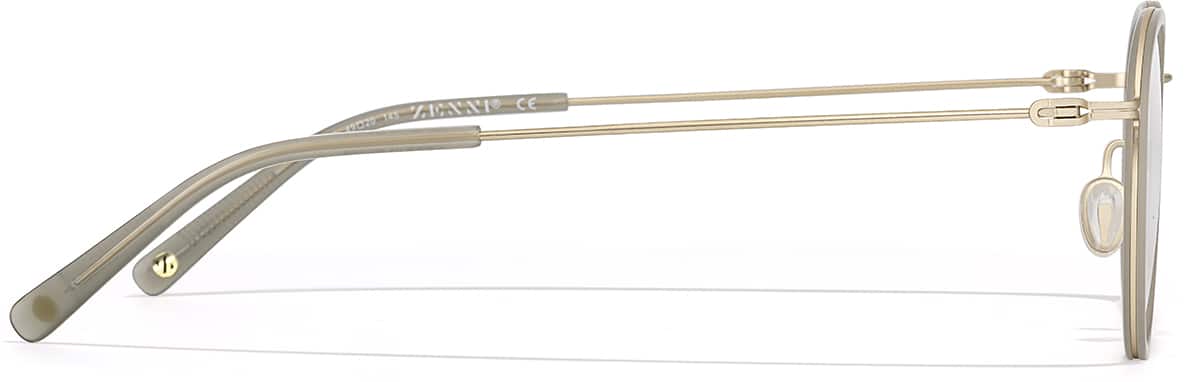 Side view of Round Eyeglasses 7843312 in Champagne