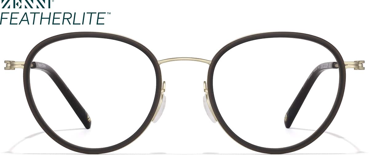 Front view of Round Eyeglasses 7843321 in Black