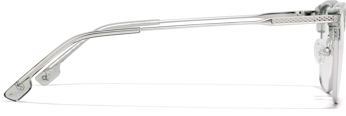 Side view of Capricorn Browline Eyeglasses 7843412 in Crystal Gray