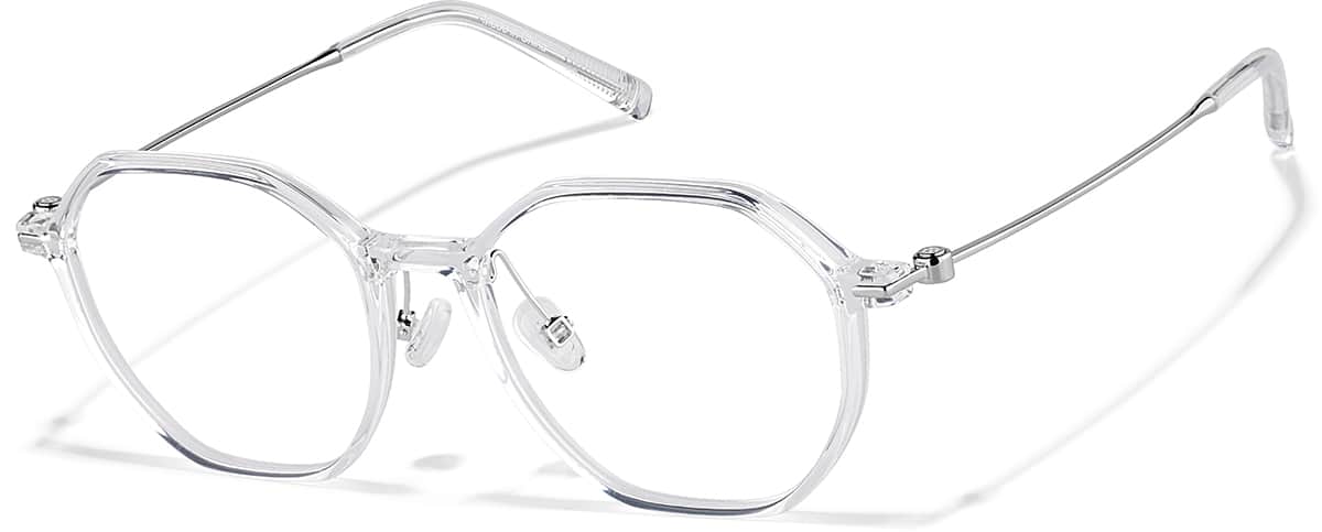 Angle view of Lentes cuadrados geométricos del zodíaco Cáncer 7844423 in Blanco
