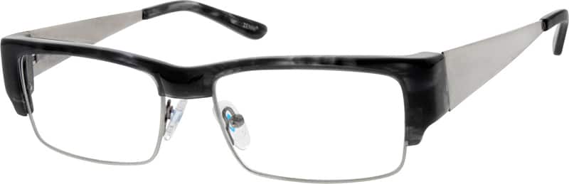 Angle view of Rectangle Glasses 786312 in Gray