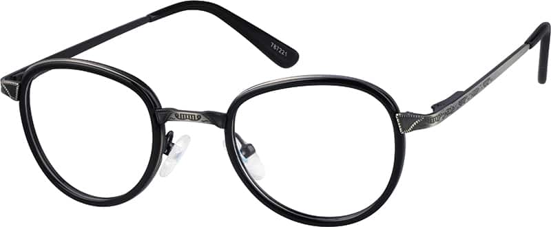 Angle view of Round Glasses 787221 in Black