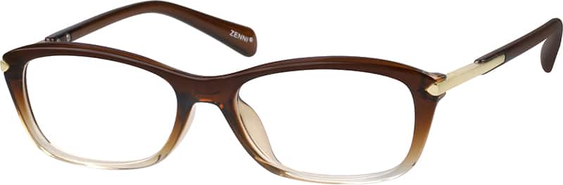 Angle view of Cat-Eye Glasses 789815 in Brown